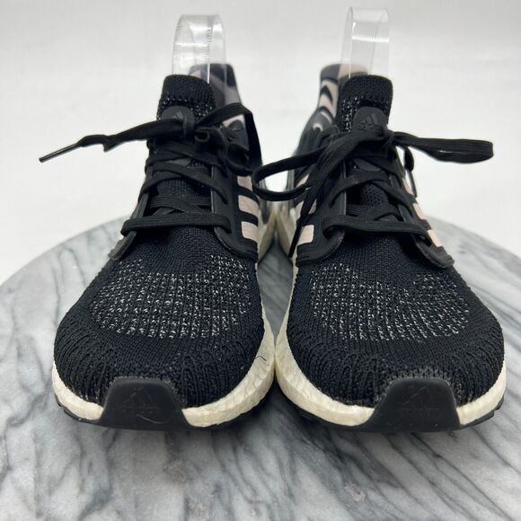 Adidas Ultraboost 20 Running Sneaker Womens 6 Black Pink Tint Marathon Cushioned - Picture 3 of 12